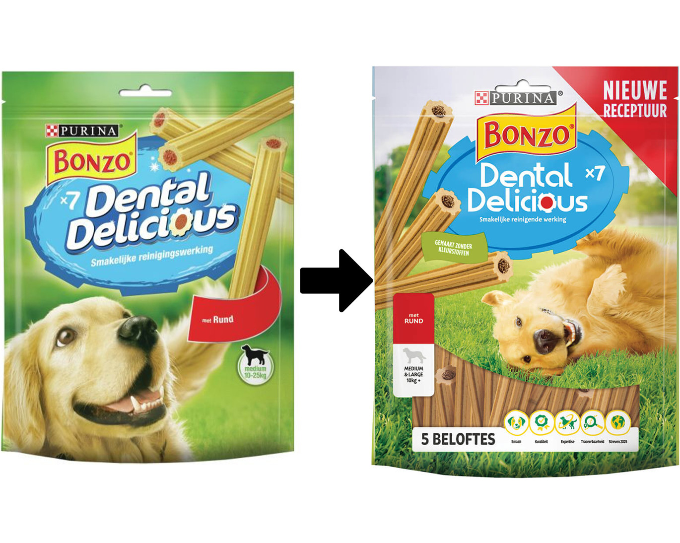 Bonzo Dental Delicious Rund Medium voor de hond