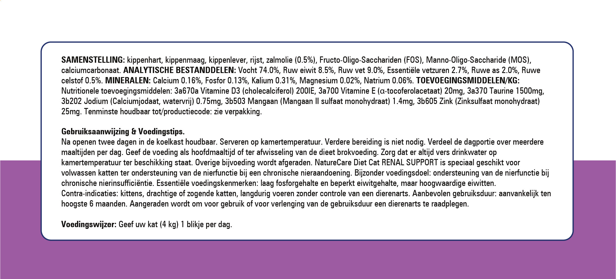 Prins NatureCare Diet Renal Support natvoer kat