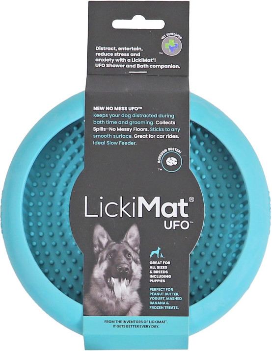 Lickimat likmat Ufo turquoise voor de hond (18×3 cm)