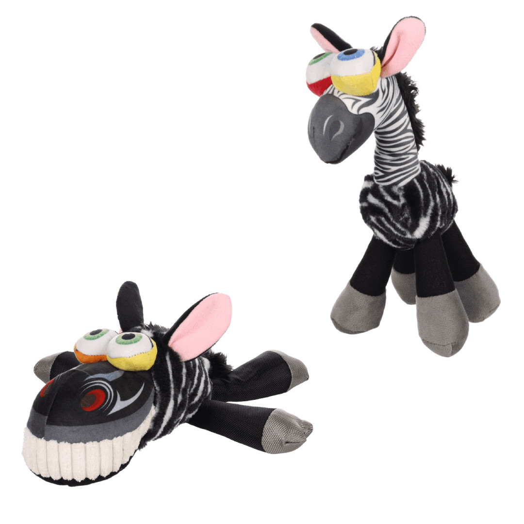 Pluche zebra hondenspeelgoed