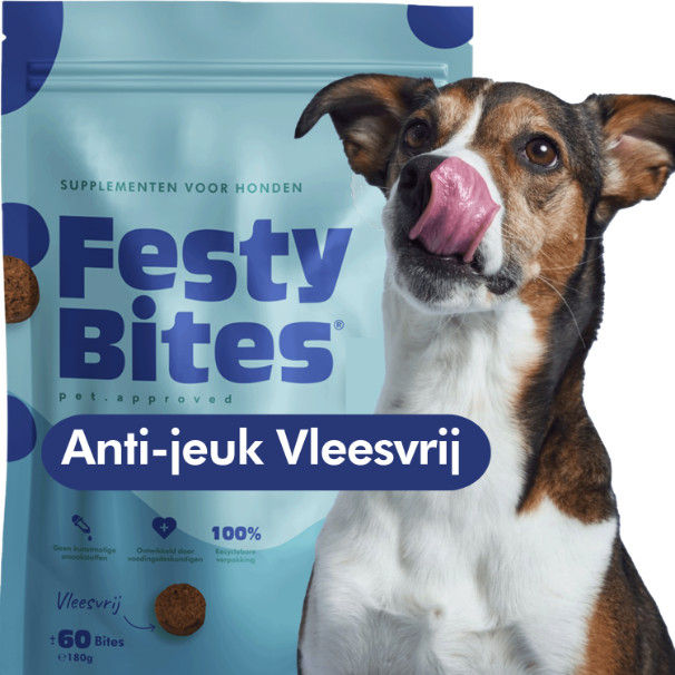 FestyBites Anti-jeuk Vleesvrij probiotica / supplement hond