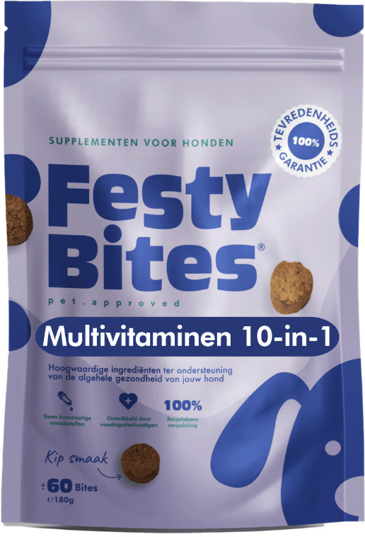 FestyBites Multivitaminen 10-in-1 supplement hond