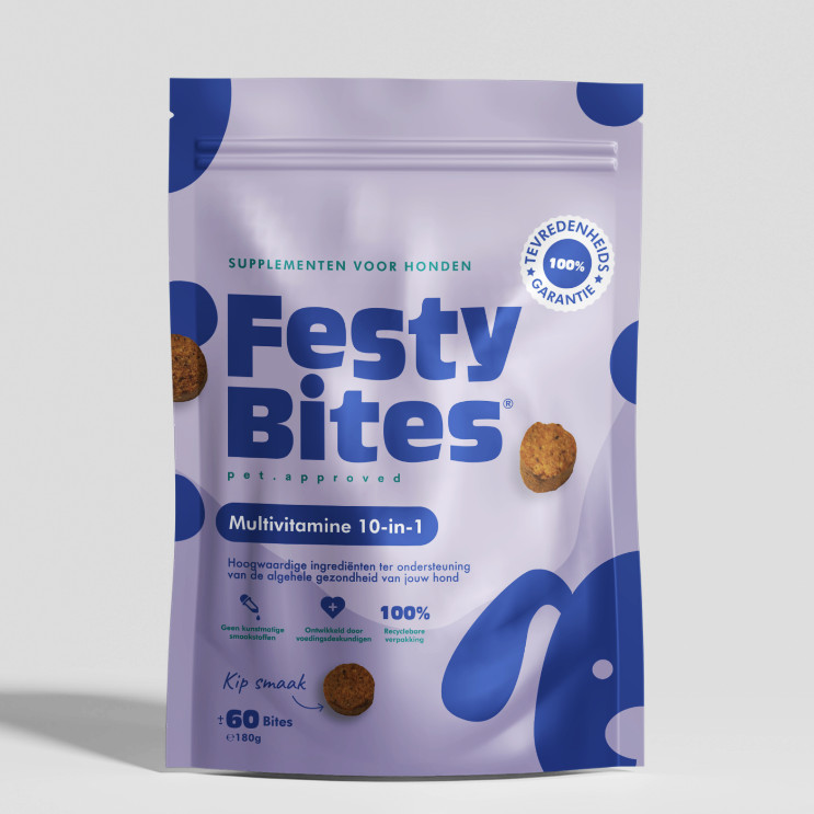 FestyBites Multivitaminen 10-in-1 supplement hond