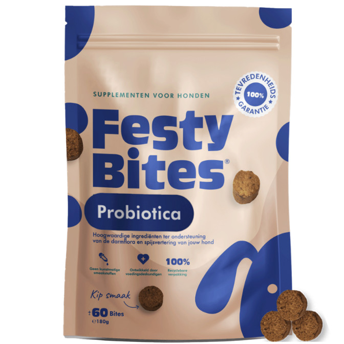 FestyBites Probiotica met kip supplement hond