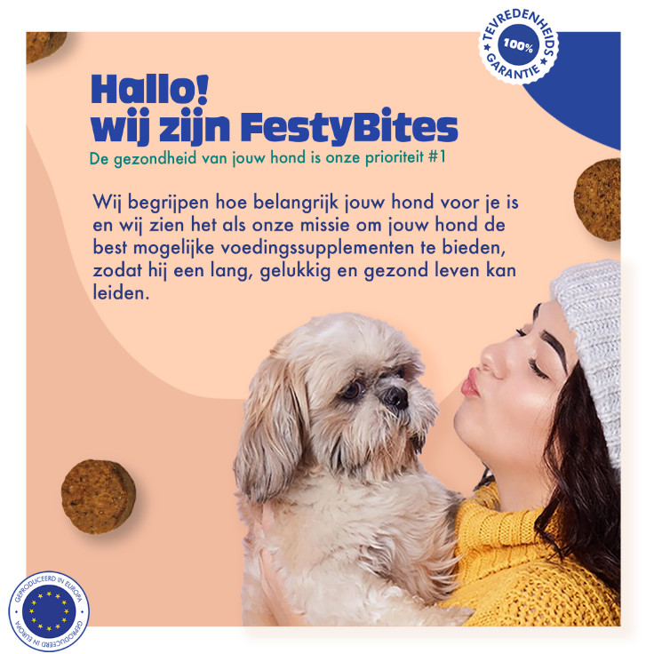 FestyBites Probiotica met kip supplement hond