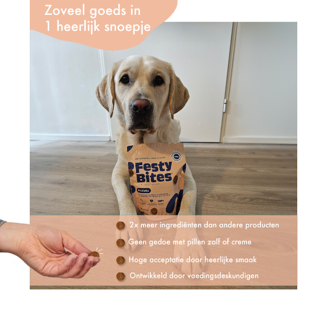 FestyBites Probiotica met kip supplement hond