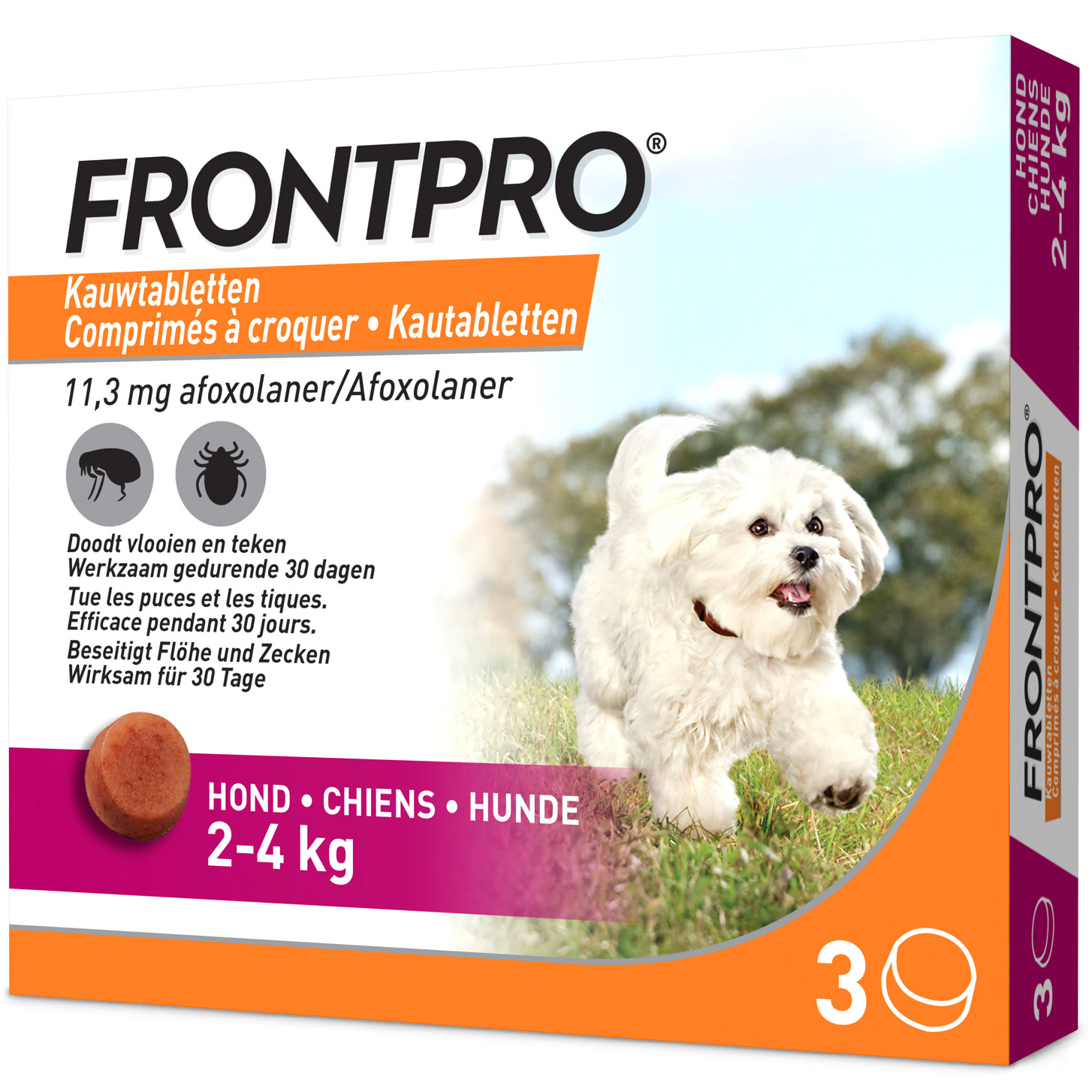 Frontpro kauwtabletten vlooienmiddel voor de hond S (2 tot 4 kg)