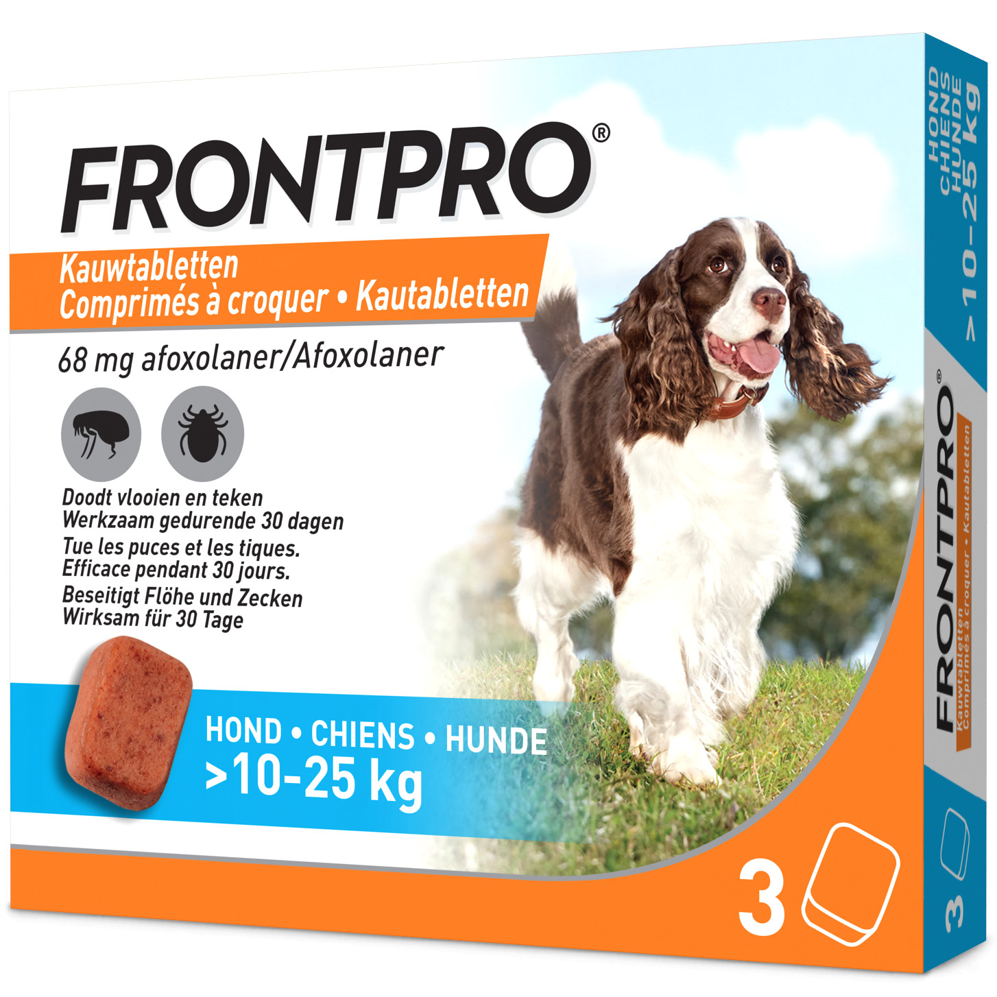 Frontpro kauwtabletten vlooienmiddel voor de hond L (10 tot 25 kg)