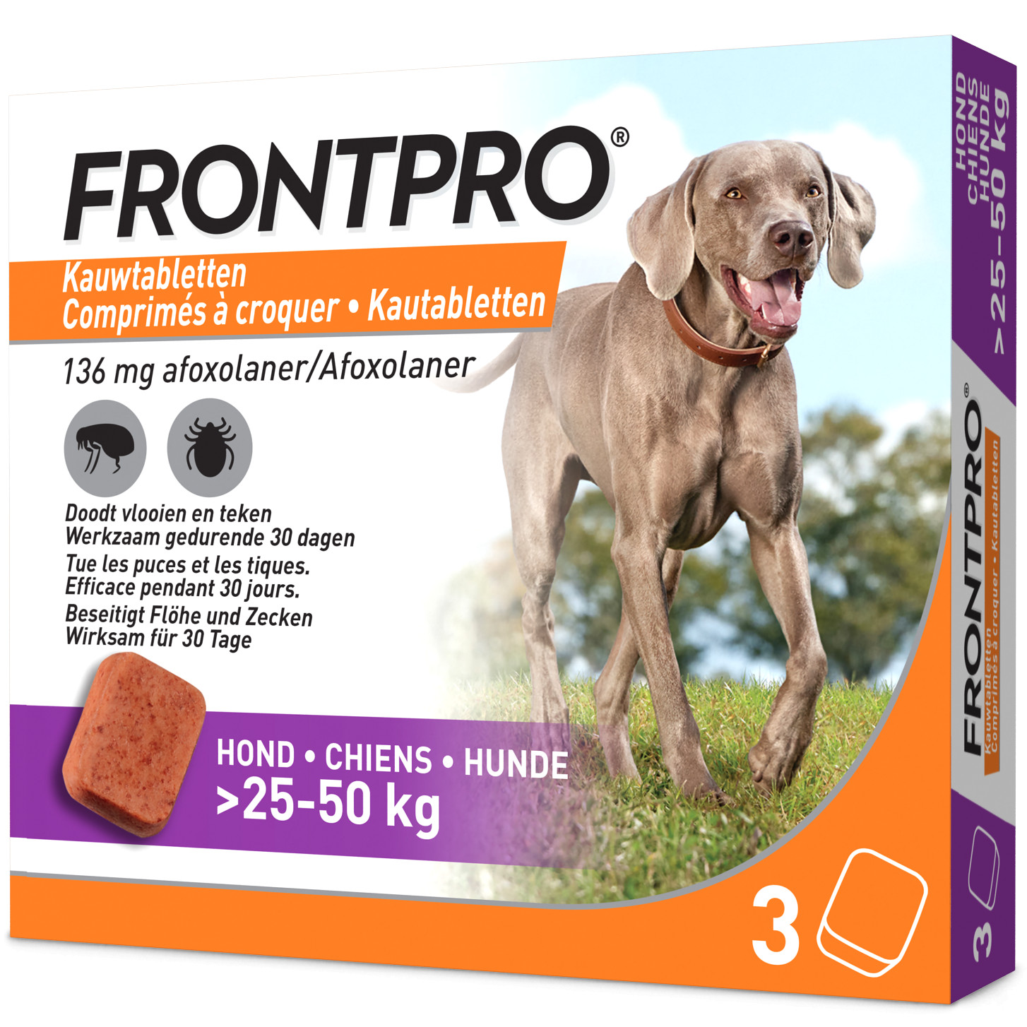 Frontpro kauwtabletten vlooienmiddel voor de hond XL (25 tot 50 kg)