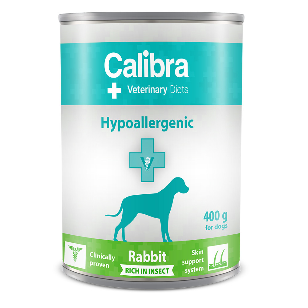 Calibra Veterinary Diets Hypoallergenic konijn met insecten natvoer hond