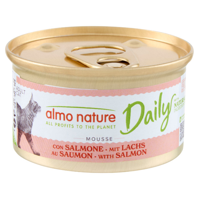 Almo Nature Daily Mousse met zalm natvoer kat (85 g)