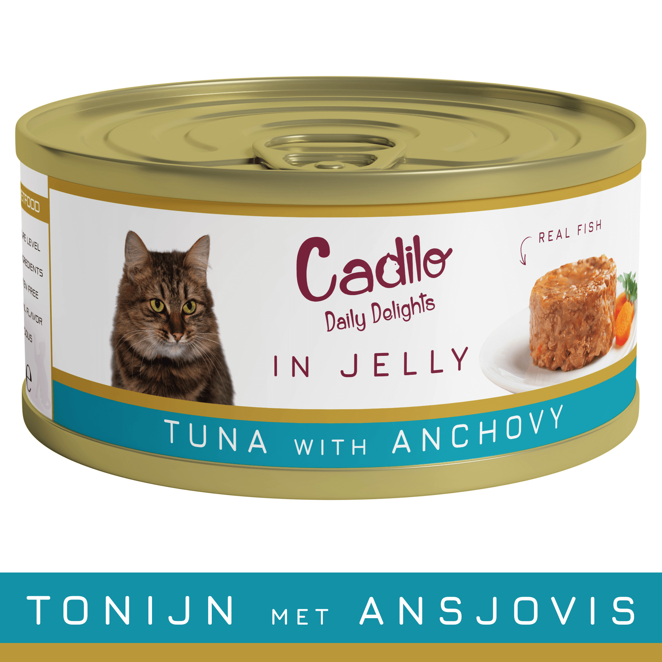 Cadilo tonijn met ansjovis in gelei natvoer kat (70 g)