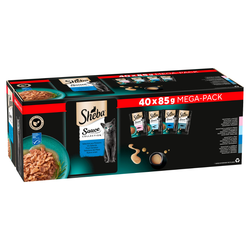 Sheba Pouch 85 gr in saus Gevogelte 60 pack