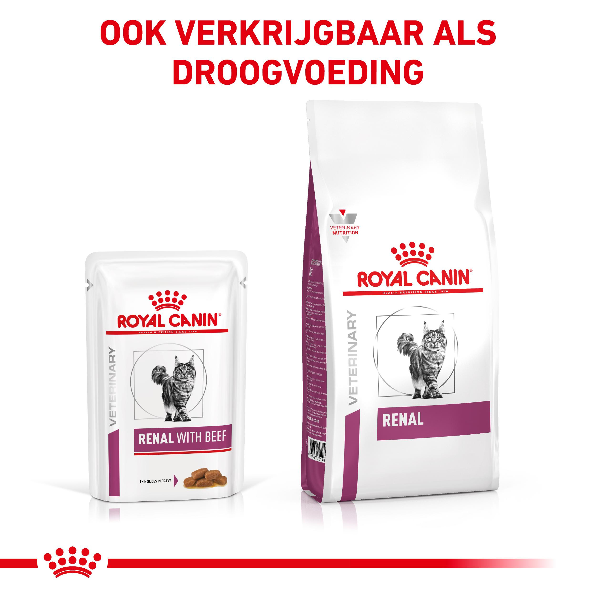 Royal Canin Veterinary Renal met rund natvoer kat