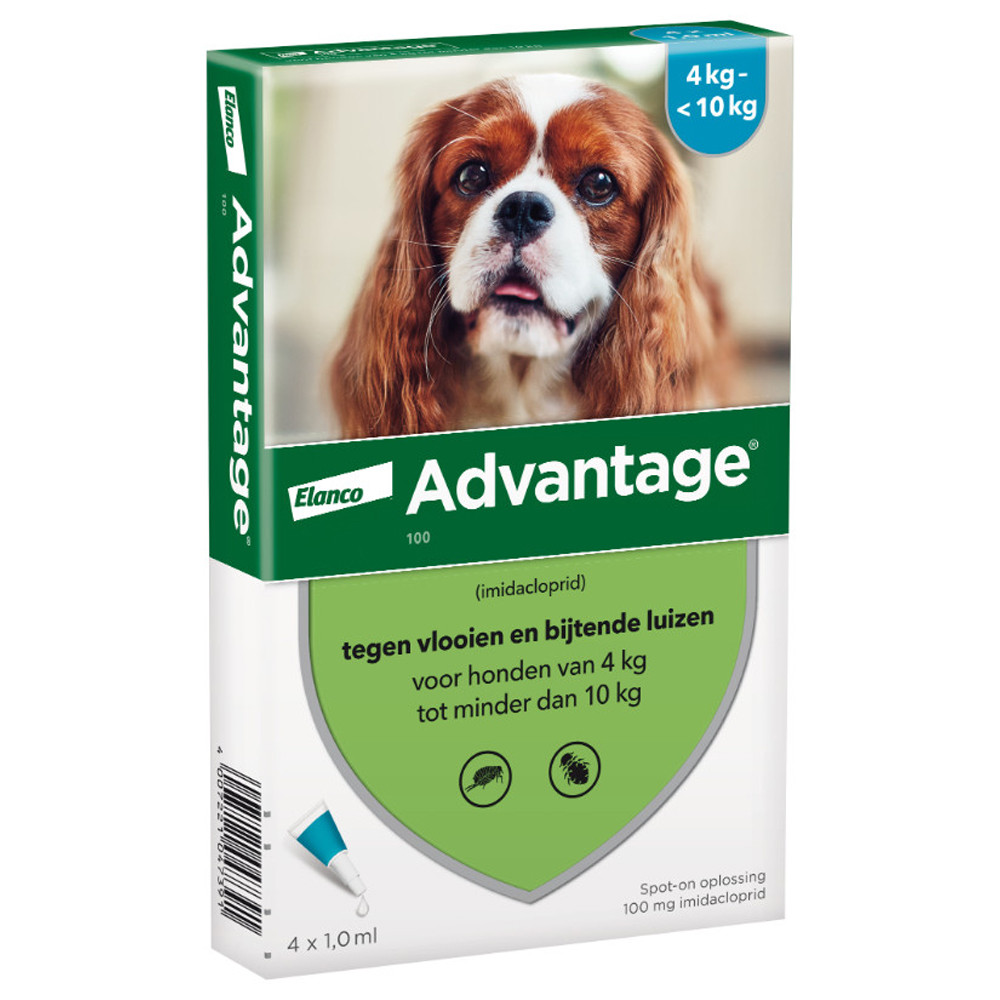 Advantage Nr. 100 vlooienmiddel (4 tot 10kg) hond