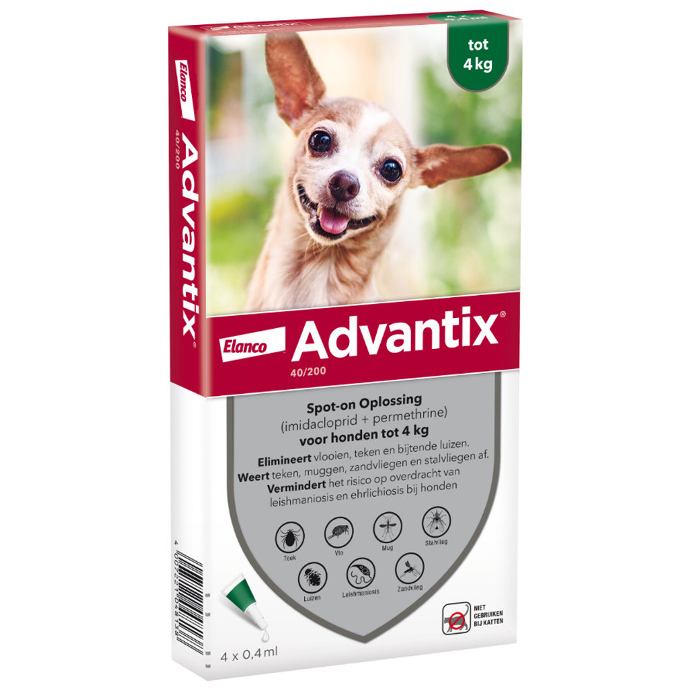 Advantix 40/200 voor honden tot 4 kg